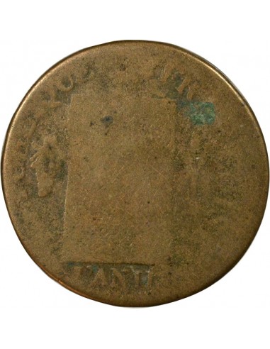 France Louis XVI Aux Balances Sol dit à la table de loi Métal de Cloche 1793 BB Strasbourg