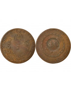 Brésil Pedro II 1825-1891 Sur 80 Réis 1830 R 40 Reis Cuivre 1835 R Rio de Janeiro Brésil