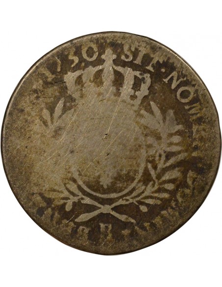 France Louis XV Au Buste Habillé 1/2 Ecu aux branches d'olivier Argent 1730 B Rouen