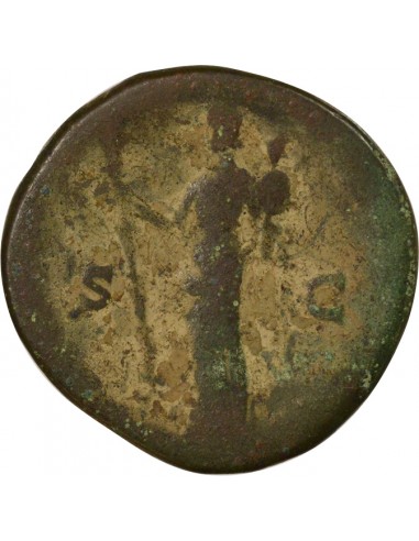 Rome Empire Faustine Mère Vesta Sesterce Laiton 147 R Rome Rome Empire