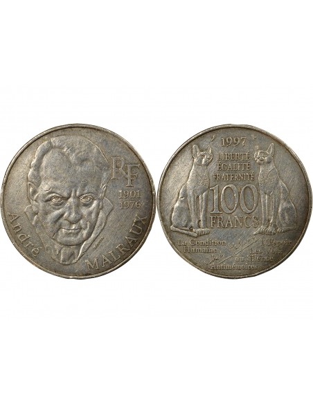 France André Malraux Malraux 100 Francs Argent 1997 Pessac