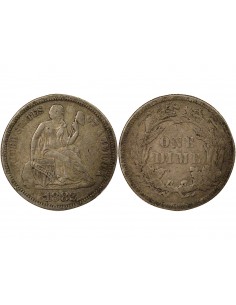 Etats Unis d'Amérique Seated Liberty 1 Dime Argent 1882 P Philadelphia Etats Unis d'Amérique