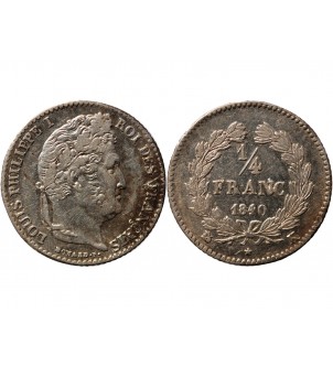 LOUIS PHILIPPE﻿ - 1/4 FRANC ARGENT 1840 K BORDEAUX 2