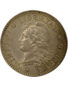 Argentine 10 Centavos Argent 1883 Argentine 2