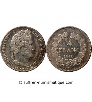 LOUIS PHILIPPE﻿ - 1/4 FRANC ARGENT 1840 K BORDEAUX