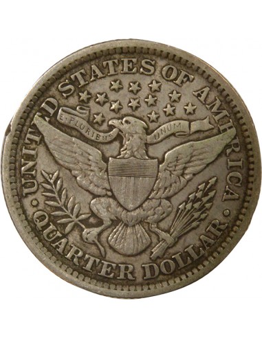USA Barber Quarter 1/4 Dollar Argent 1893 Philadelphie USA