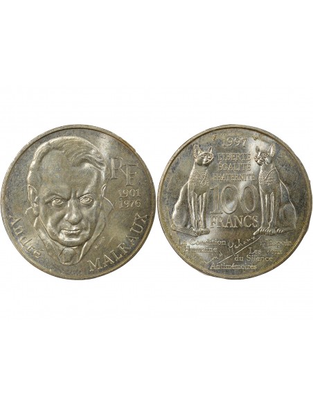France André Malraux Malraux 100 Francs Argent 1997 Pessac