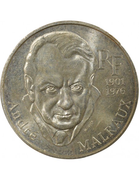 France André Malraux Malraux 100 Francs Argent 1997 Pessac