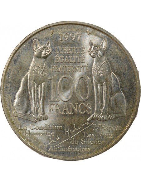 France André Malraux Malraux 100 Francs Argent 1997 Pessac