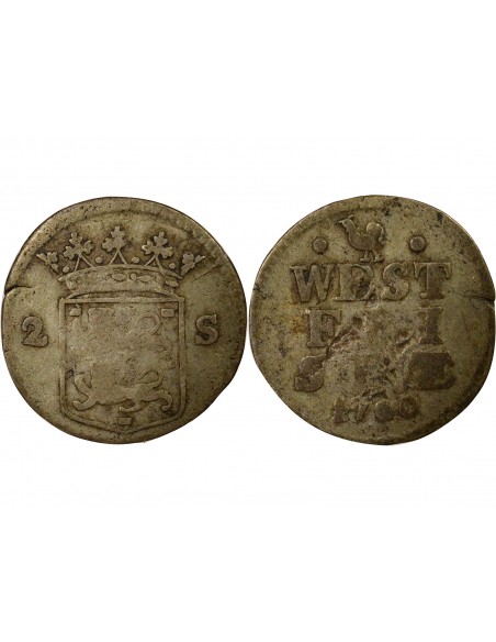 Pays-Bas 2 Stuivers Argent 1760 Hoorn