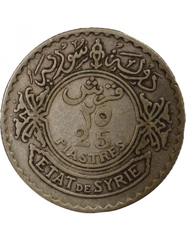 Syrie 25 Piastres Argent 1929 A Paris