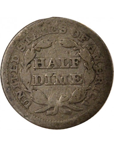 USA Seated Liberty Half Dime Argent 1853 Philadelphie