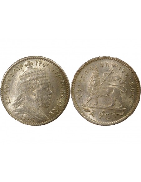 Ethiopie Menelik II Gersh Argent 1895 (1903-1923) A - Paris