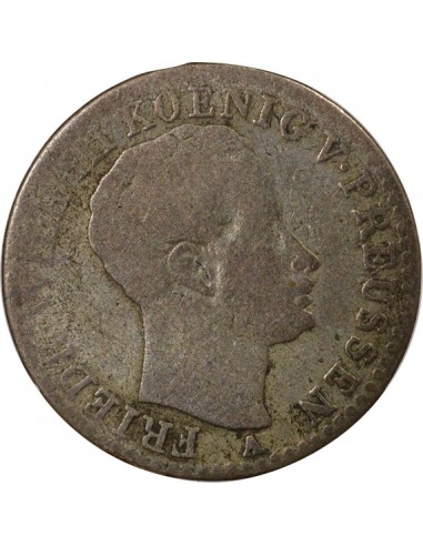 Etats Allemands (Prusse) Frédéric-Guillaume III 1/6 Thaler Argent 1822-1827 A Berlin