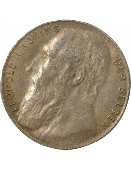 Roi des Belges (1865-1909) Lion Assis 50 Centimes Argent 1901 B. Bruxelles