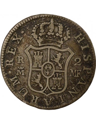 Espagne Charles IV 2 Reales Argent 1793 AI Madrid