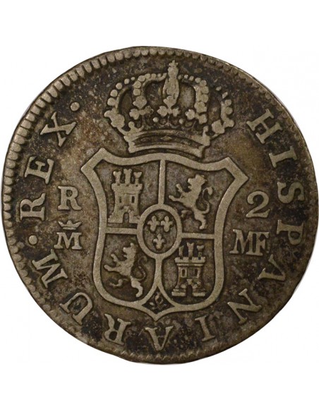 Espagne Charles IV 2 Reales Argent 1793 AI Madrid