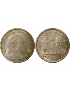 Ethiopie Menelik II Gersh Argent 1895 (1903-1923) A - Paris