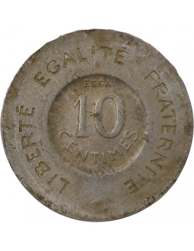 Essai de Rude 10 centimes Aluminium 1909 A Paris