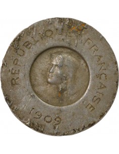Essai de Rude 10 centimes Aluminium 1909 A Paris 2