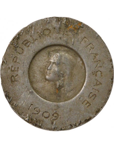 Essai de Rude 10 centimes Aluminium 1909 A Paris