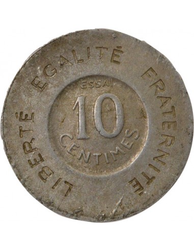 Essai de Rude 10 centimes Aluminium 1909 A Paris