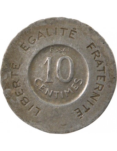 Essai de Rude 10 centimes Aluminium 1909 A Paris