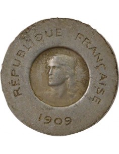 Essai de Rude 10 centimes Aluminium 1909 A Paris 2