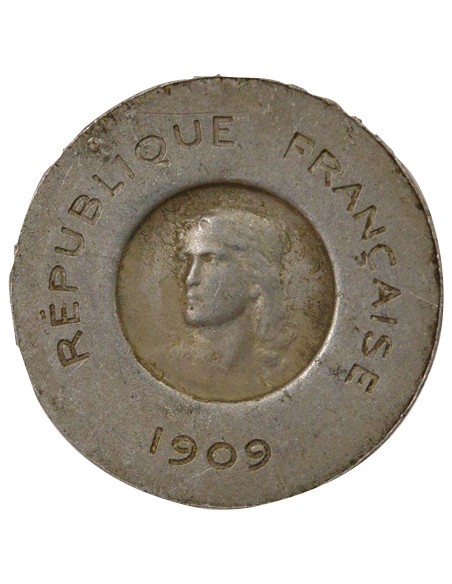 Essai de Rude 10 centimes Aluminium 1909 A Paris