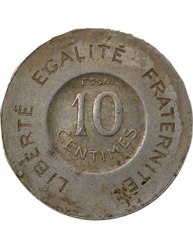 Essai de Rude 10 centimes Aluminium 1909 A Paris