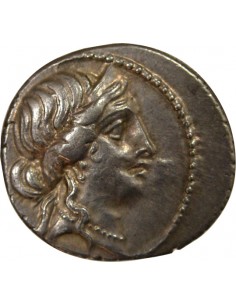 Rome Rép Jules César Enée & Anchise Denier Argent 47-46 Av JC 2