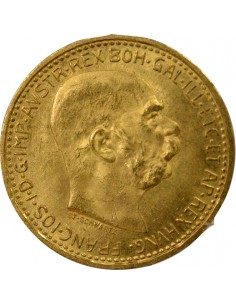 Autriche Refrappe 10 Couronne Or 1910 A Vienne 2