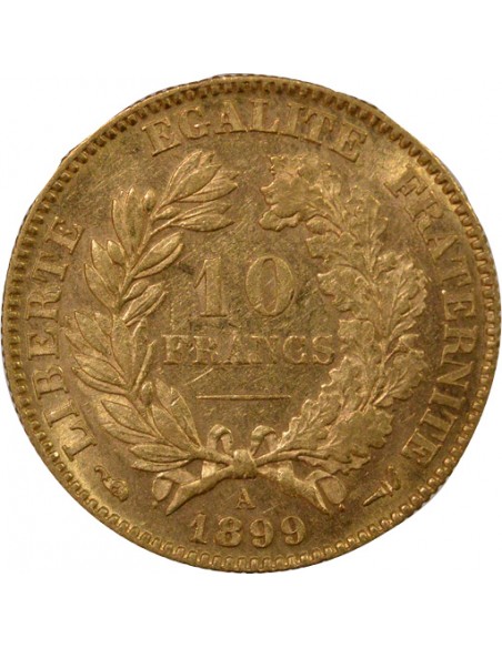 Céres - Demeter IIIe République 10 francs Or 1899 A - Paris