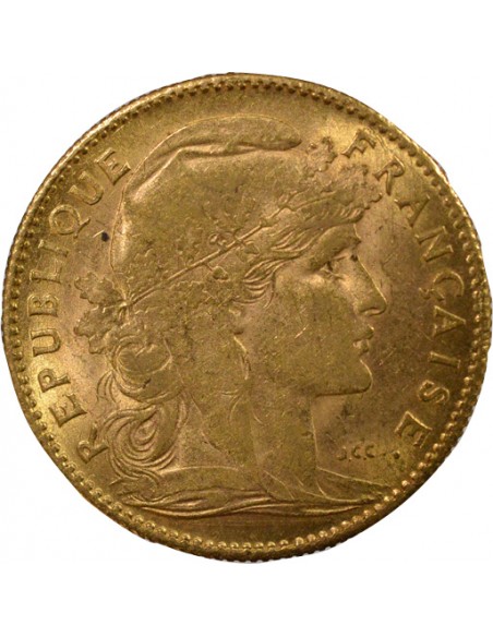 Coq 10 francs Or 1910 A Paris