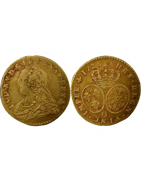 Louis XV Au Buste Habillé Louis d'Or au Buste Habillé Or 1726 O Riom