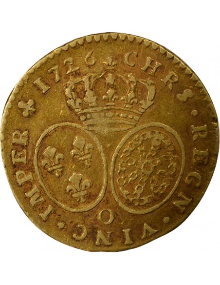 Louis XV Au Buste Habillé Louis d'Or au Buste Habillé Or 1726 O Riom