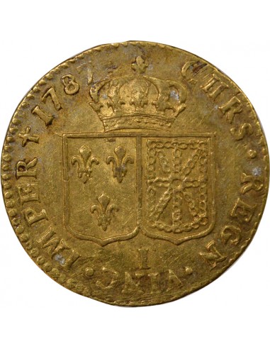 Louis XVI A la Tête nue Louis d'or tête Nue Or 1786 W Lille