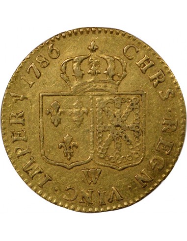 Louis XVI A la Tête nue Louis d'or tête Nue Or 1786 W Lille