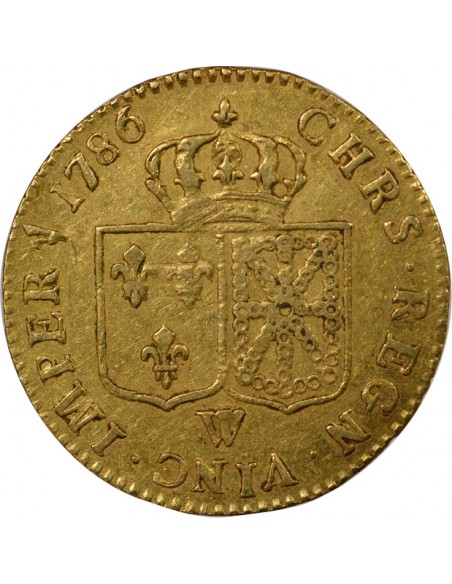 Louis XVI A la Tête nue Louis d'or tête Nue Or 1786 W Lille