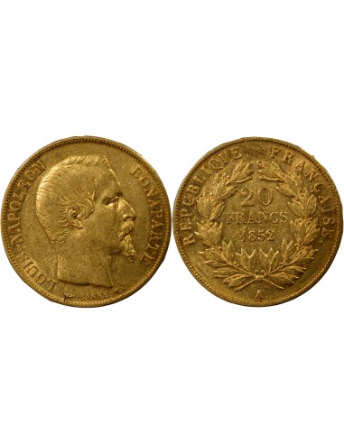 Bonaparte Charles Louis Napoléon (Napoléon III) 20 Francs Or 1852 A - Paris