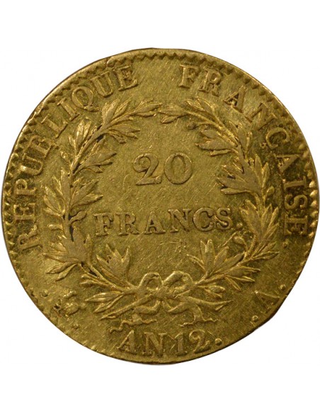 Roi d'Italie 20 Francs Or AN 12 A Paris