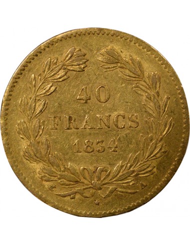 Louis-Philippe Ier Domard 40 Francs Or 1834 A Paris