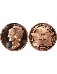 USA Mercury Dime Once Cuivre