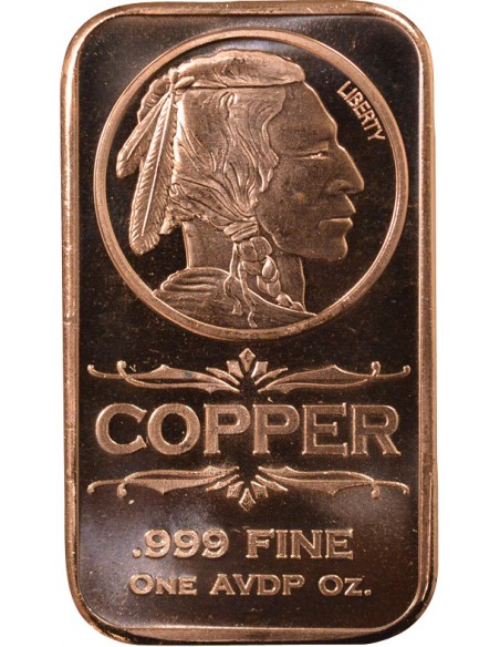 USA Tête d'Indien Once Cuivre