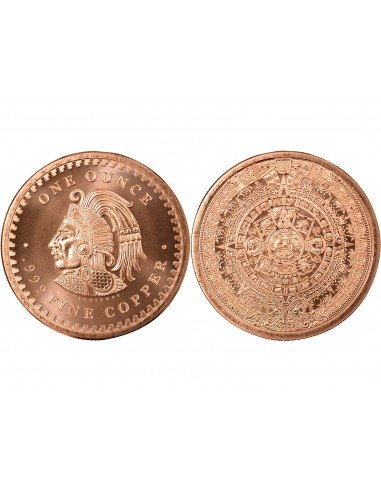 USA Calendrier Aztèque Once Cuivre