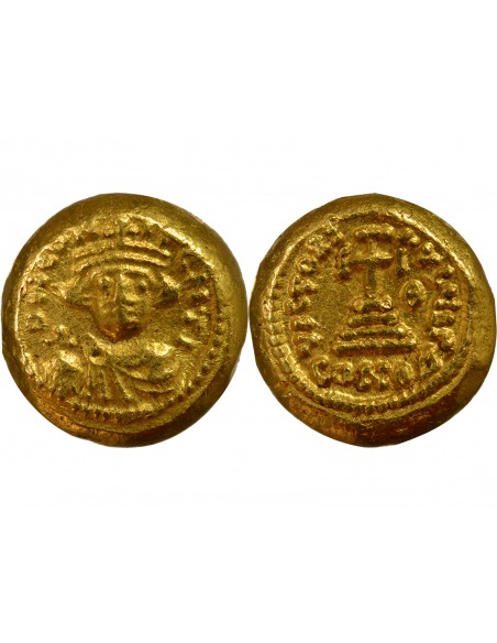 Empire Byzantin Constant II Héraclius Solidus Or 644-645 Carthage