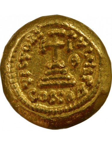 Empire Byzantin Constant II Héraclius Solidus Or 644-645 Carthage