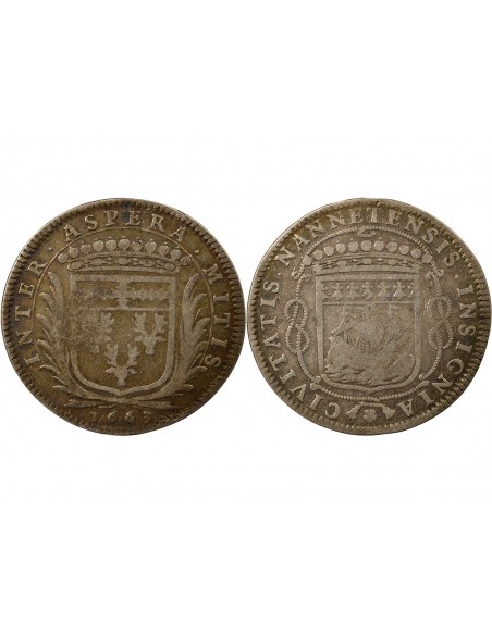 Louis Macé Maire de Nantes Jeton Argent 1663