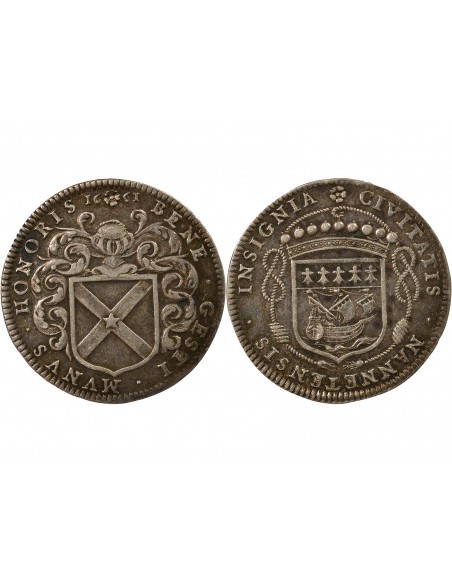 Jean Poulain Maire de Nantes Jeton Argent 1661