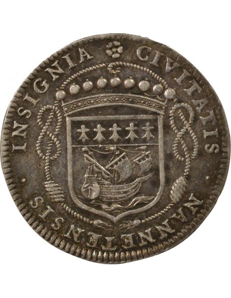 Jean Poulain Maire de Nantes Jeton Argent 1661
